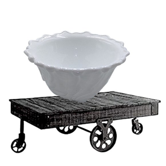 Other - .White Milk Glass Wild Rose Pattern Berry Dessert Bowl